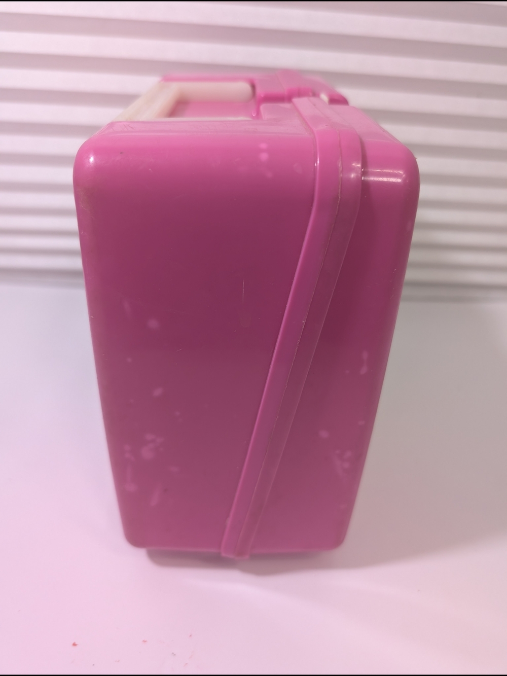 VINTAGE 1990 Barbie Pink Plastic Carry Case / Lunchbox - Retro Mattel Toy - Picture 6 of 9